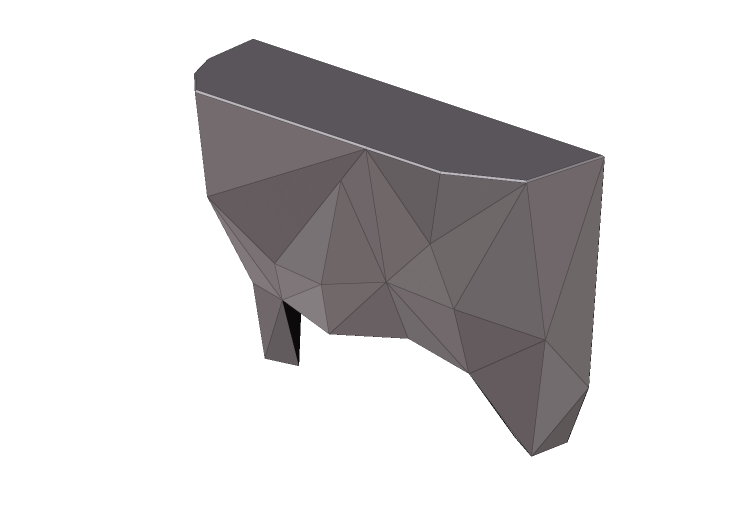 3D Tisch - Konsolentisch aus Metall - Kare - Prisma - 74899... 3D Tisch - Konsolentisch aus Metall - Kare - Prisma - 74899...