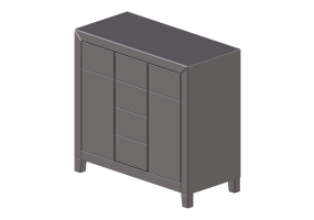 Armadi 3D - Cassettiera in metallo - Kare - Luxury - 82234
