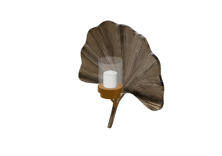 Acessórios 3D - Castiçal de parede - Kare - Ginkgo - 61665... Acessórios 3D - Castiçal de parede - Kare - Ginkgo - 61665...