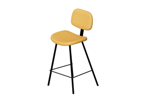 Sedie 3D - Sgabello da bar in pelle - Kare - Barber - 83589