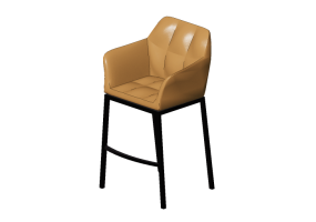 Sedie 3D - Sgabello da bar in pelle - Kare - Thinktank - 83639