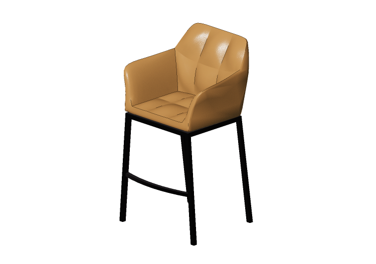 Sedie 3D - Sgabello da bar in pelle - Kare - Thinktank -... Sedie 3D - Sgabello da bar in pelle - Kare - Thinktank -...