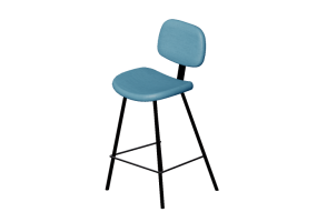 Sedie 3D - Sgabello da bar in tessuto - Kare - Barber - 83588