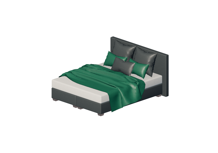 Camas 3D - Cama de casal - Kare - Boxspring - 22523 - Kare Camas 3D - Cama de casal - Kare - Boxspring - 22523 - Kare