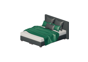 Letti 3D - Letto matrimoniale - Kare - Boxspring - 22523
