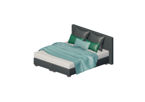 Letti 3D - Letto matrimoniale - Kare - Boxspring - 22519