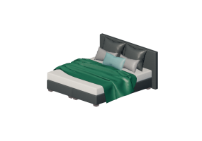Letti 3D - Letto matrimoniale - Kare - Boxspring - 22524