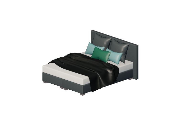 3D Betten und Nachttische - Doppelbett - Kare - Boxspring -... 3D Betten und Nachttische - Doppelbett - Kare - Boxspring -...