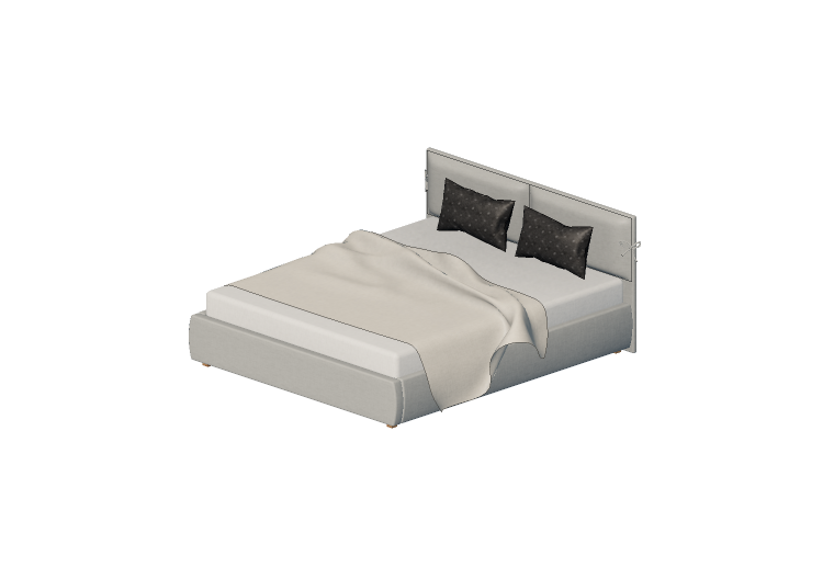 Camas 3D - Cama de casal - Kare - Szenario - 81213 - Kare Camas 3D - Cama de casal - Kare - Szenario - 81213 - Kare