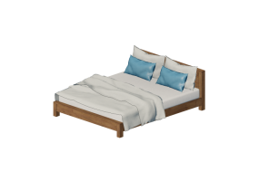 Letti 3D - Letto matrimoniale - Kare - Authentico - 76552