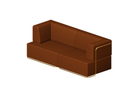 Divani 3D - Divano in pelle - Kare - Salto - 83102