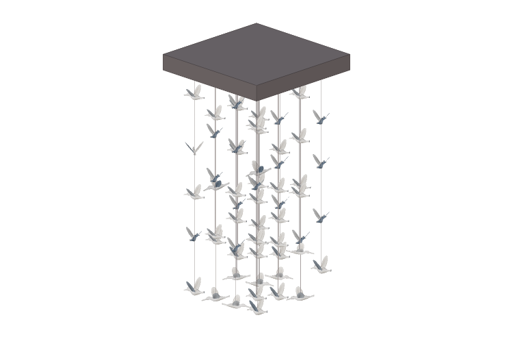 3D Schwebende Lampe - Hängelampe - Kare - Flying Birds -... 3D Schwebende Lampe - Hängelampe - Kare - Flying Birds -...