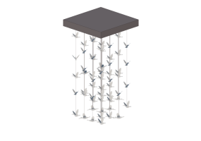 Lampada a sospensione 3D - Lampada pendente - Kare - Flying Birds - 60639