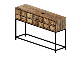 Tavoli 3D - Tavolo console in legno - Kare - Bastidon - 83338