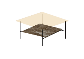 Tavoli 3D - Tavolino in vetro - Kare - Salto - 82689