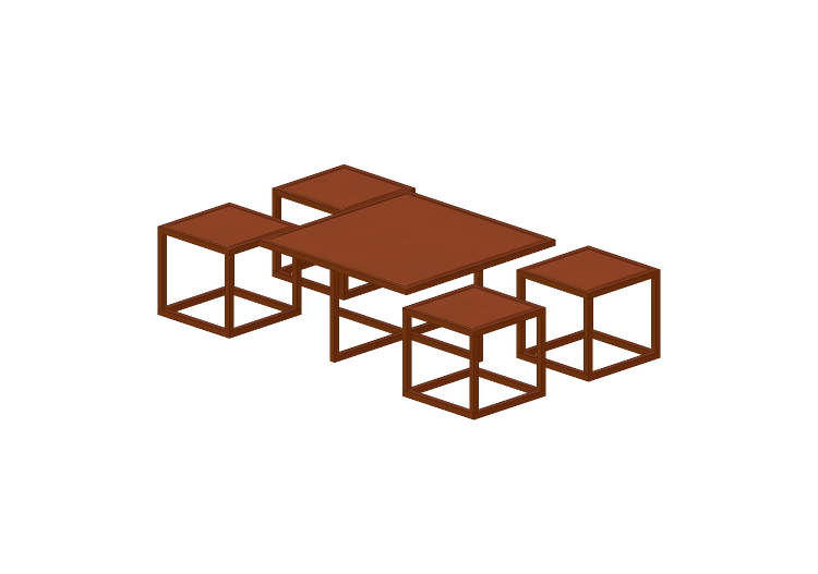 Tables 3D - Table basse en métal - Kare - Quad - 82737 -... Tables 3D - Table basse en métal - Kare - Quad - 82737 -...