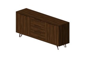 3D Furniture - Wood Sideboard - Kare - Barcelona - 82764