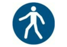 Zeichen - Fu&szlig;g&auml;ngerweg benutzen