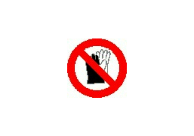 Señales - Prohibido usar guantes - ACCA software Señales - Prohibido usar guantes - ACCA software