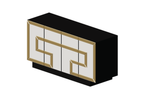 Mobili 3D - Credenza in legno laccato - Kare - Elite - 80521