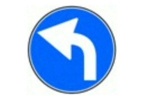 Zeichen - Vorgeschriebene Fahrtrichtung links