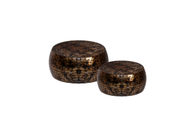 Tavoli 3D - Set di tavolini in metallo - Kare - Pebbles - 82977