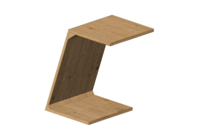 Tavoli 3D - Tavolino in legno - Kare - Attento - 81992