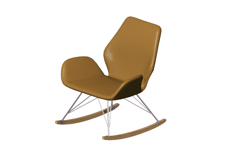 3D Stühle - Schaukelstuhl aus Leder - Kare - Florida -... 3D Stühle - Schaukelstuhl aus Leder - Kare - Florida -...