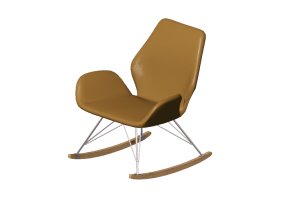 Sedie 3D - Sedia a dondolo in pelle - Kare - Florida - 80237