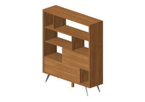 Estantes 3D - Biblioteca em madeira - Kare - Cube - 82677
