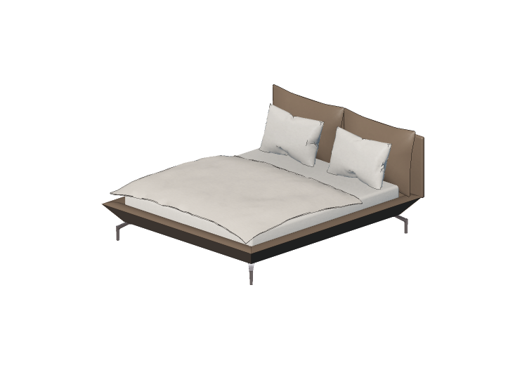Camas y Mesitas de noche 3D - Cama matrimonial - Kare -... Camas y Mesitas de noche 3D - Cama matrimonial - Kare -...