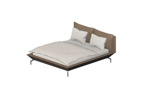 Letti 3D - Letto matrimoniale - Kare - Florida - 82767