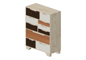 Armadi 3D - Cassettiera in legno - Kare - Scandi - 82919