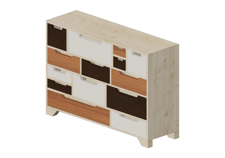 Armadi 3D - Cassettiera in legno - Kare - Scandi - 82921 -... Armadi 3D - Cassettiera in legno - Kare - Scandi - 82921 -...