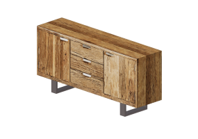 3D Furniture - Wooden sideboard - Kare - Rustic - 82850