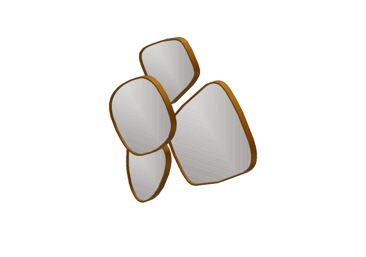 3D Accessories - Mirror - Kare - Shapes - 83009 - Kare 3D Accessories - Mirror - Kare - Shapes - 83009 - Kare