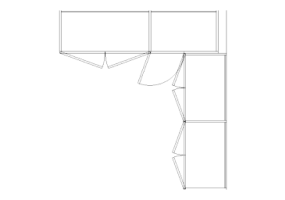 Arm&aacute;rios DWG - Arm&aacute;rio batentes de canto dir 01