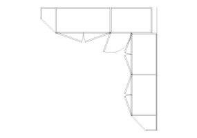 Arm&aacute;rios DWG - Arm&aacute;rio batentes de canto dir 05