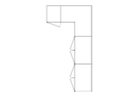 Arm&aacute;rios DWG - Arm&aacute;rio batentes de canto dir 10