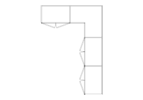 Wardrobes DWG - Corner Wardrobe with Hinged Door Leaf Rt 12