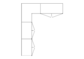 Wardrobes DWG - Corner Wardrobe with Hinged Door Leaf Lt 13