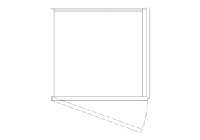 DWG Schränke - Kleiderschrank Drehflügel einflügelig 09