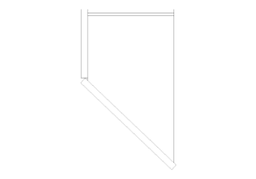 Wardrobes DWG - Wardrobe with single Hinged Door Leaf 14