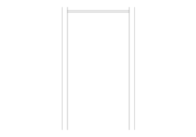 Wardrobes DWG - Wardrobe with single Hinged Door Leaf 16