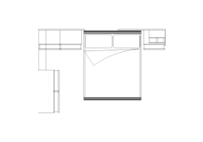 Armários DWG - Quarto composição tipo 2 07