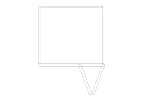 Wardrobes DWG - Single Book shelf 02