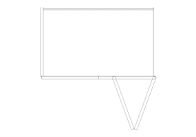 Wardrobes DWG - Single Book shelf 04