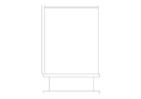 Wardrobes DWG - Single Book shelf 12