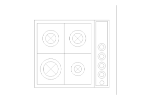 Kitchens DWG - Cooking Hob 003