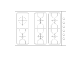 Kitchens DWG - Cooking Hob 005